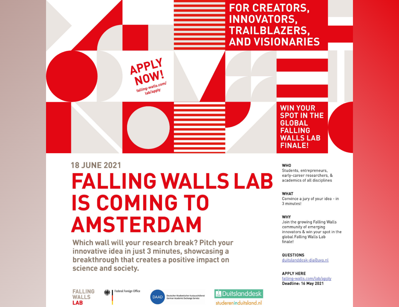 Falling Walls Lab Amsterdam