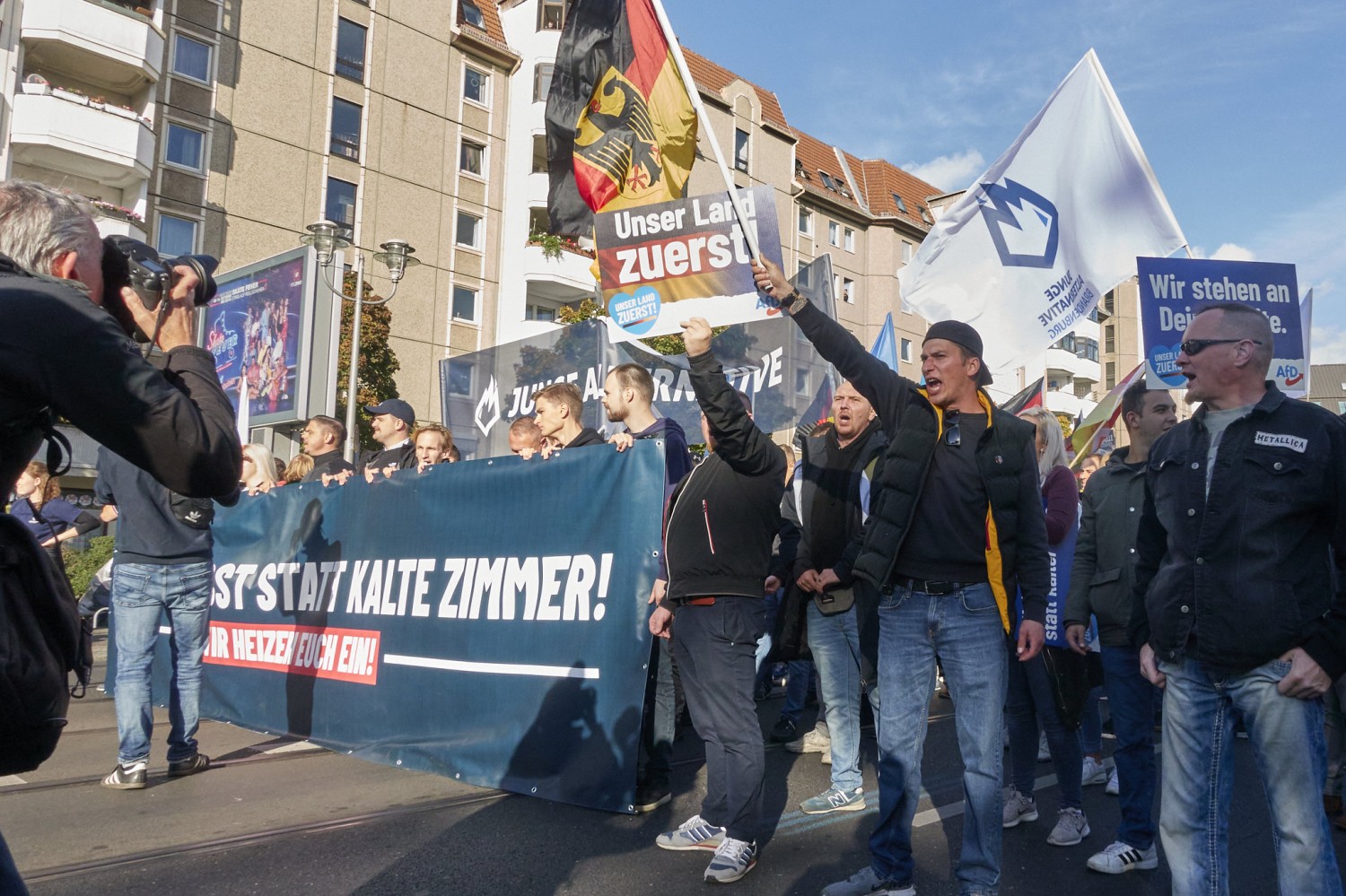 Oost-Duits protest tegen sancties tegen Rusland