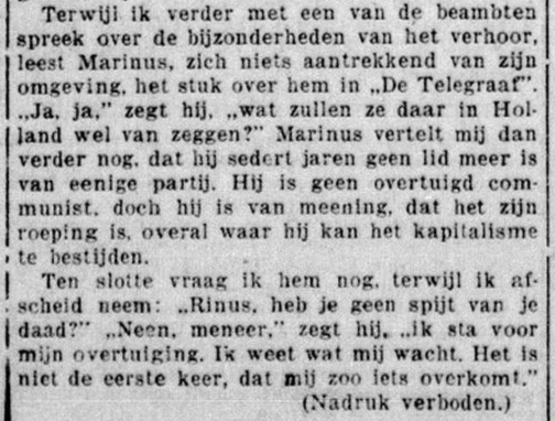 Fragment Telegraaf 2-3-1933 via delpher.nl