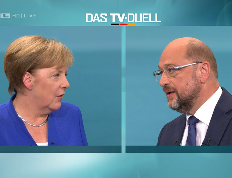 Tv-debat Merkel en Schulz helpt zwevende kiezers niet