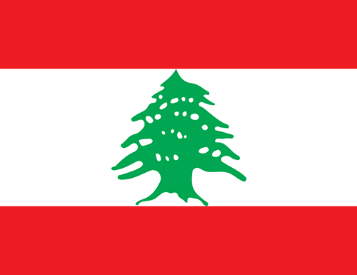 Vlag Libanon. Afb: wiki/cc
