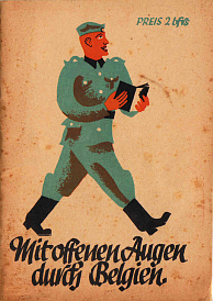 Boekje waarin in WOII aan Duitse soldaten België werd uitgelegd. Afbeelding: vrijbuiter.