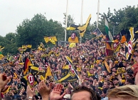 Supporters bij een wedstrijd van Dynamo Dresden. Afbeelding: srmurphy, www.flickr.com
