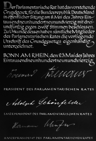 Titelblad van de Duitse grondwet van 1949. Afbeelding: Picture Alliance / dpa