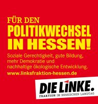 Campagneflyer van Die Linke in Hessen. Afbeelding: www.die-linke-hessen.de