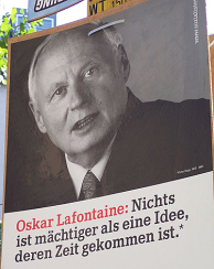 Nemesis van de SPD: Oskar Lafontaine> het citaat is van Victor Hugo. Afbeelding: iwouldstay, www.flicker.com 