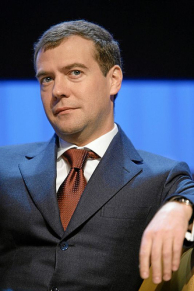 De Russische regeringsleider Medvedev. Afbeelding: World Economic Forum, www.flickr.com