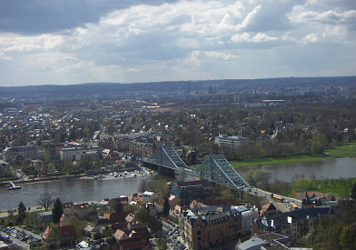 Het uitzicht over Dresden en de Elbe. Afbeelding: DIA
