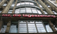 Het gebouw van de 'taz' in de Rudi-Dutschke-Strasse. Afb.: Duitslandweb