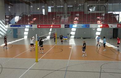 De trainingshal van de Dresdner SC I Frauen. Afbeelding: DIA